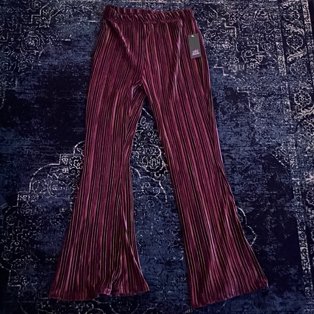 Purple Velvet Bell Bottoms